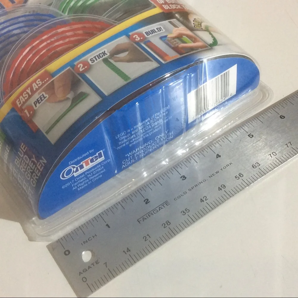 Build Bonanza 12 Ft Peel Stick Brick Tape LEGO Mega Bloks Compatible New Sealed